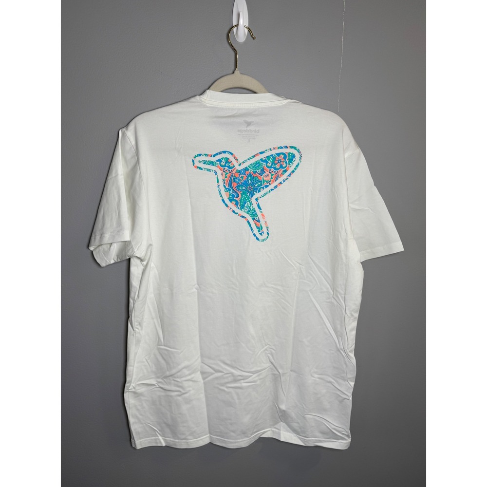 Bird Dogs‎ Mens White Hummingbird Graphic T Shirt Size L Cotton Poly - Picture 4 of 6